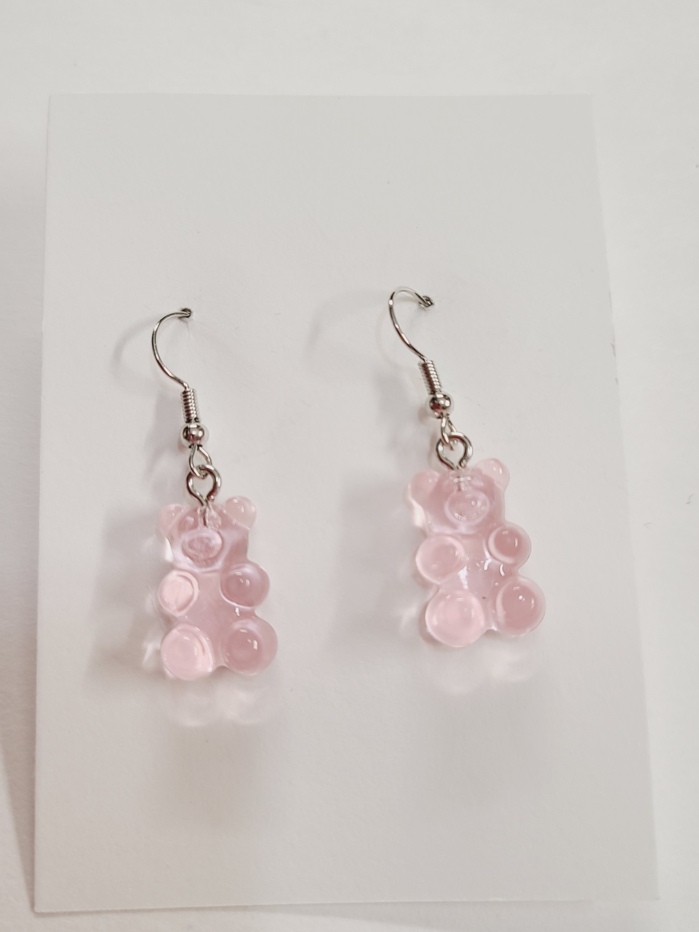 Pink Gummy Bear Drop Earrings - Women Jewelry